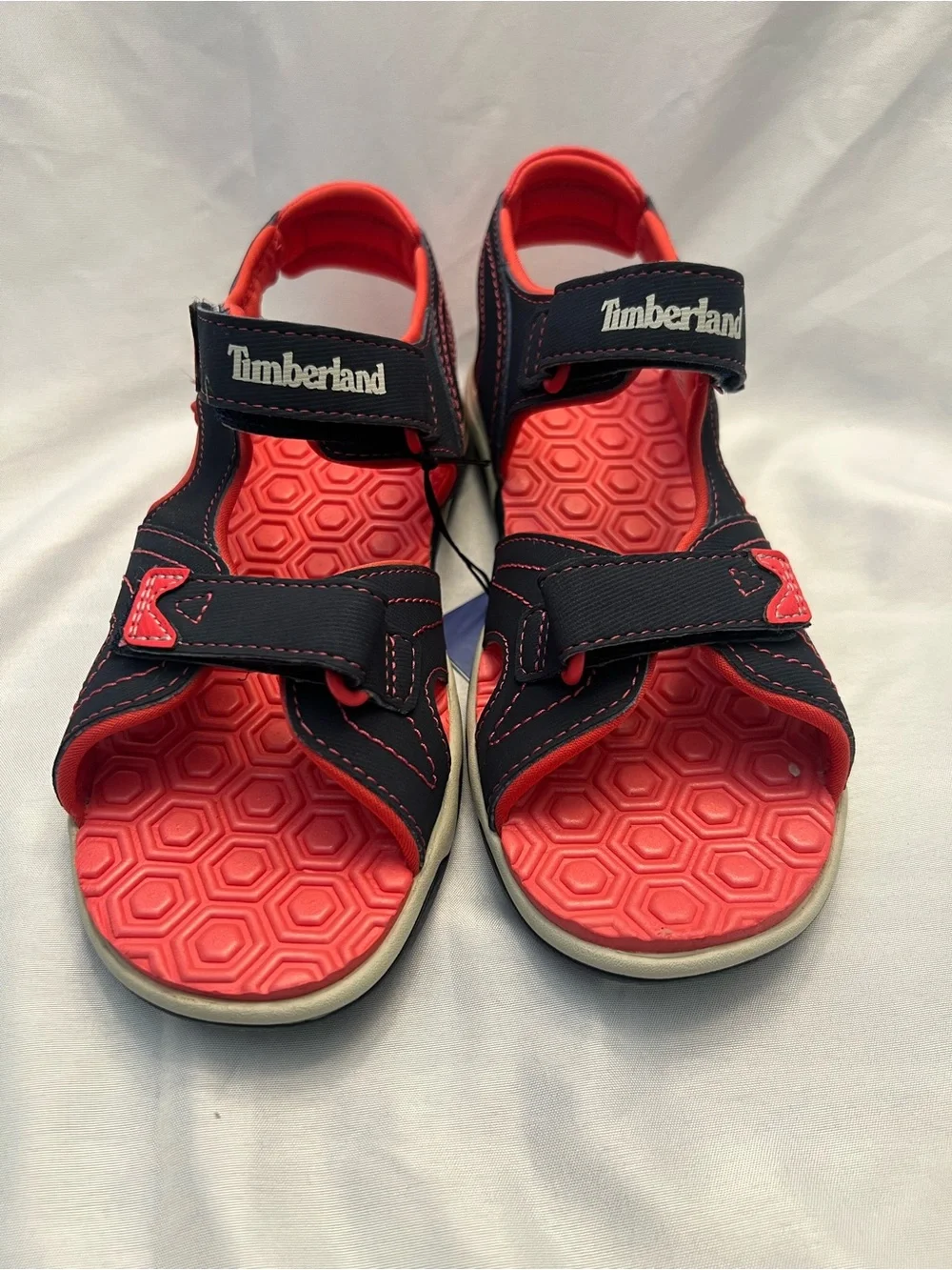 Timberland Kids Navy and Coral Pink Sport Sandals